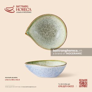 Bát (chén) chấm dáng quả đào 10.5 x 9cm - Rêu Phong