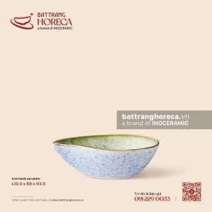 Bát (chén) chấm dáng quả đào 10.5 x 9cm - Rêu Phong
