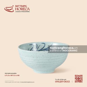 Bát (chén) chân cao 11.5cm - Bông Lau