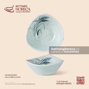 Bát (đĩa) mắm tam giác 8cm - Bông Lau