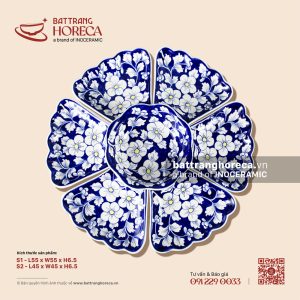 Bộ bát đĩa hoa mặt trời - Lam Viên