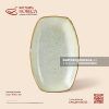 Đĩa bầu dục (oval) bo cạnh 22 x 15cm - Rêu Phong