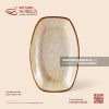 Đĩa bầu dục (oval) bo cạnh 22 x 15cm - Sương Ngà