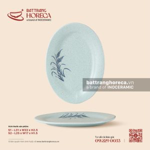 Đĩa bầu dục (oval) lá - Bông Lau