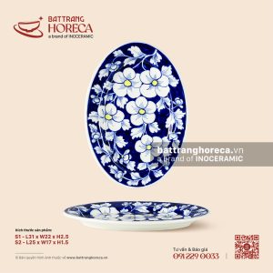 Đĩa bầu dục (oval) lá - Lam Viên