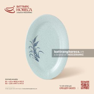 Đĩa bầu dục (oval) lá - Bông Lau