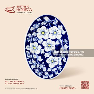 Đĩa bầu dục (oval) lá - Lam Viên