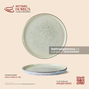 Đĩa dẹp (đĩa pizza) 25.5cm - Rêu Phong