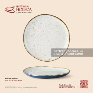 Đĩa dẹp méo 24.5cm - Ngọc Thạch