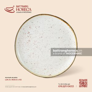 Đĩa dẹp méo 24.5cm - Ngọc Thạch