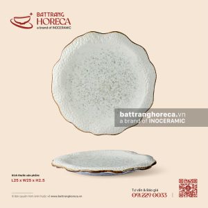 Đĩa hạt cườm vành hoa 25cm - Rêu Phong