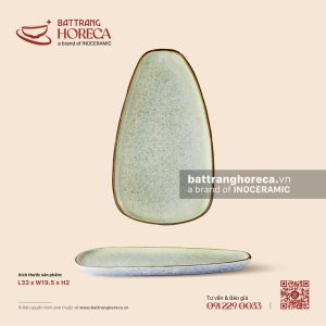 Đĩa hình thang ảo 33 x 19.5cm - Rêu Phong
