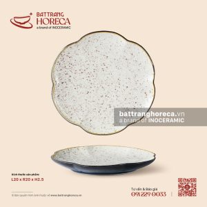 Đĩa hoa 6 cánh 20cm - Ngọc Thạch
