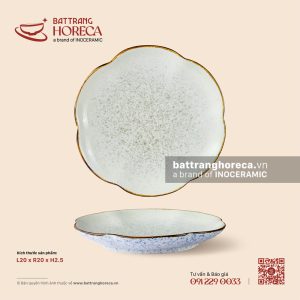 Đĩa hoa 6 cánh 20cm - Rêu Phong