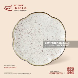 Đĩa hoa 6 cánh 20cm - Ngọc Thạch