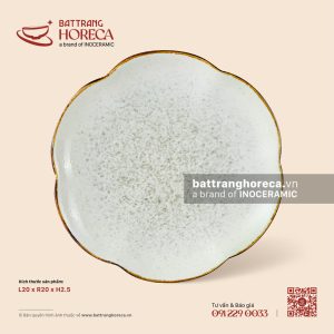 Đĩa hoa 6 cánh 20cm - Rêu Phong