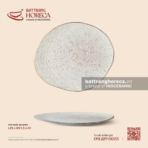 Đĩa khoanh gỗ tròn 25 x 21.5cm - Ngọc Thạch