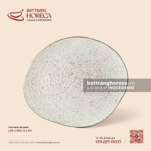 Đĩa khoanh gỗ tròn 25 x 21.5cm - Ngọc Thạch