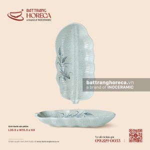 Đĩa lá chuối sâu 30.5 x 15.5cm - Bông Lau