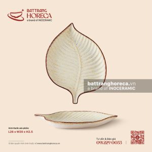 Đĩa lá trầu 26 x 20cm - Sương Ngà