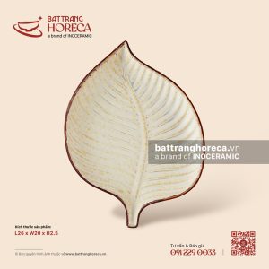 Đĩa lá trầu 26 x 20cm - Sương Ngà