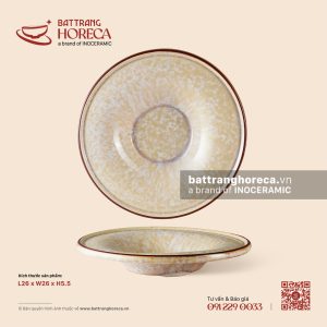 Đĩa nón sâu 3 chân thấp 26cm - Sương Ngà