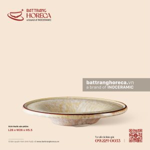 Đĩa nón sâu 3 chân thấp 26cm - Sương Ngà