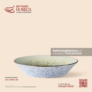 Đĩa salad thẳng thành (vát) 20cm - Rêu Phong