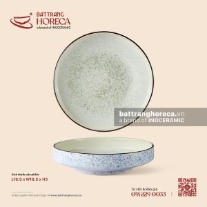 Đĩa sâu thành cao 18.5cm - Rêu Phong