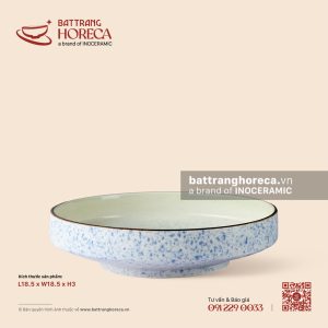 Đĩa sâu thành cao 18.5cm - Rêu Phong