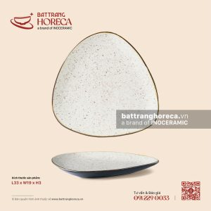 Đĩa tam giác ảo 33 x 19cm - Ngọc Thạch