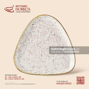 Đĩa tam giác bo góc - Ngọc Thạch