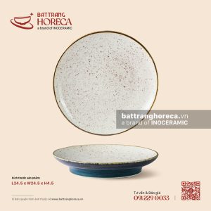 Đĩa tròn chân cao 24.5cm - Ngọc Thạch