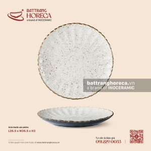 Đĩa tròn múi (đĩa hoa hướng dương) 26.5cm - Ngọc Thạch