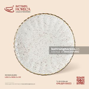 Đĩa tròn múi (đĩa hoa hướng dương) 26.5cm - Ngọc Thạch