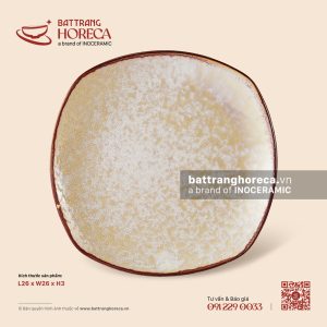 Đĩa vuông ảo 26cm - Sương Ngà
