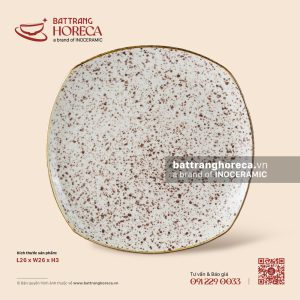 Đĩa vuông ảo 26cm - Ngọc Thạch
