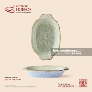 Khay hai tai 22.5 x 14.5cm - Rêu Phong